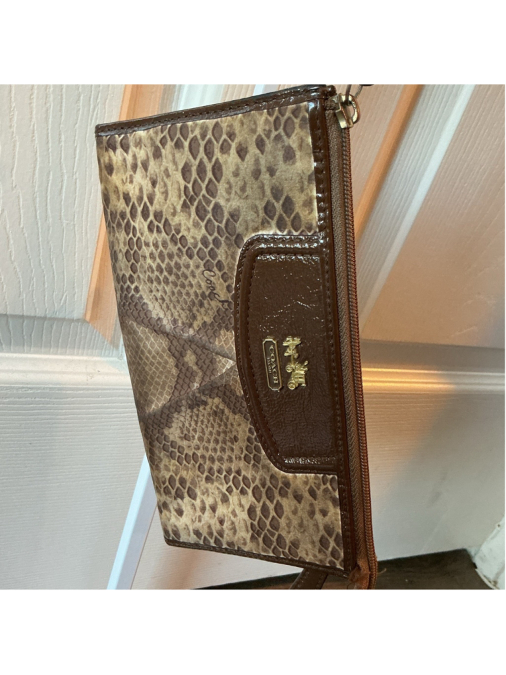 Coach Madison Python Print Wallet - Picture 2 of 5